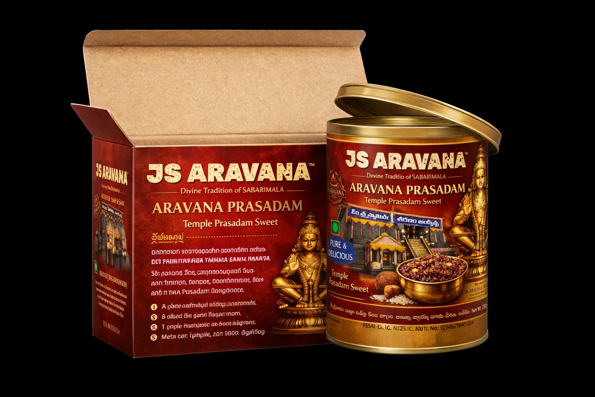 JS ARAVANA prasadam and presentation artwork